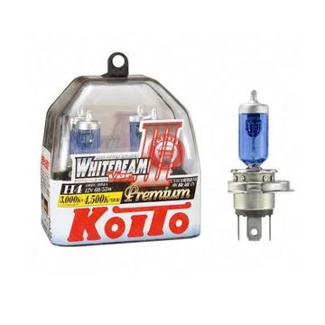 Лампа 12V Koito Whitebeam H4 60/55W (135W/125W) 4500K 2шт P0744W