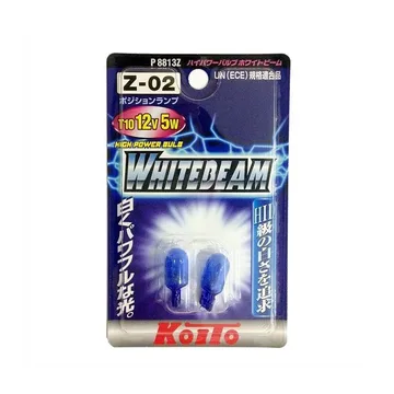 Лампа 12V W5W T10 HIGT POWER блистер 2шт P8813Z Koito Whitebeam