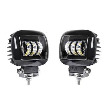 Фара противотуманная диодная дополнительного ближнего света 3 CREE 30W прямоугольная к-т 2шт