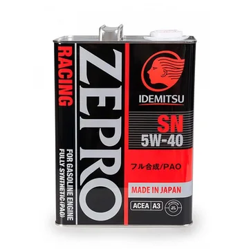 Масло моторное IDEMITSU ZEPRO RACING SN/ACEA A3 5w40 4л.