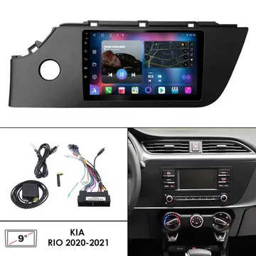 Установочный к-т для штатной а/м 9" KIA Rio 4 FB вид A 2020-2021  + проводка
