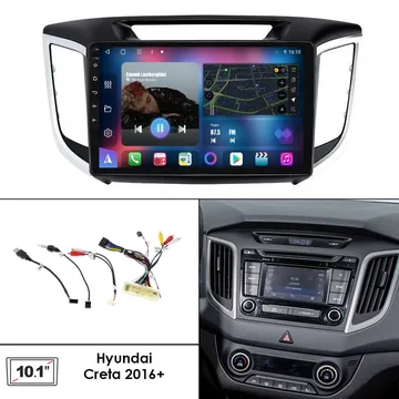 Установочный к-т для штатной а/м 10" Hyundai Creta 2016-2020 + проводка