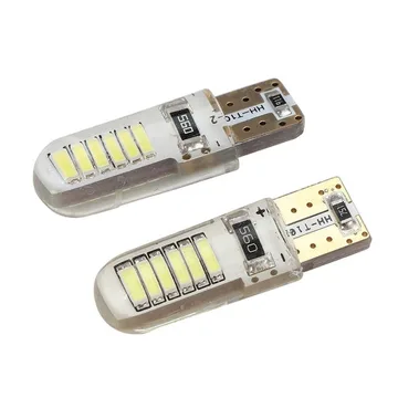 Лампа диодная 12V W5W б/ц  12SMD (в силиконе) 0286/7