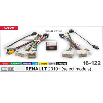 Комплект проводов (16-pin) CARAV 16-122 Renault 2019+ (CAN)