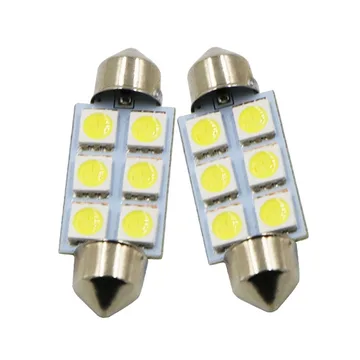 Лампа диодная 12V салон 2-х цок. 6SMD 31мм.