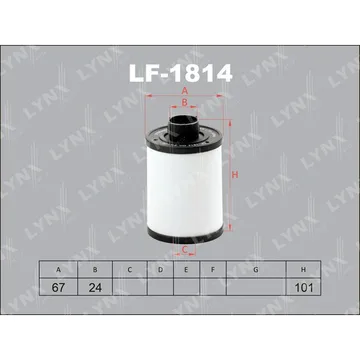 Фильтр топливный LYNXauto LF1814 Fiat Doblo (FG102ECO)