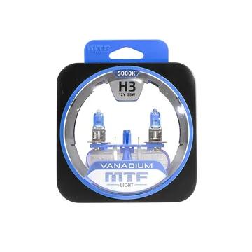 Лампа 12V MTF H3 55W Vanadium 5000K (Eurobox,2шт.)