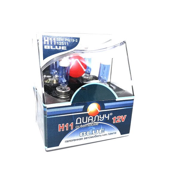 Лампа 12V Диал-Луч H8 35W BLUE DUO (Eurobox,2шт.) 1006