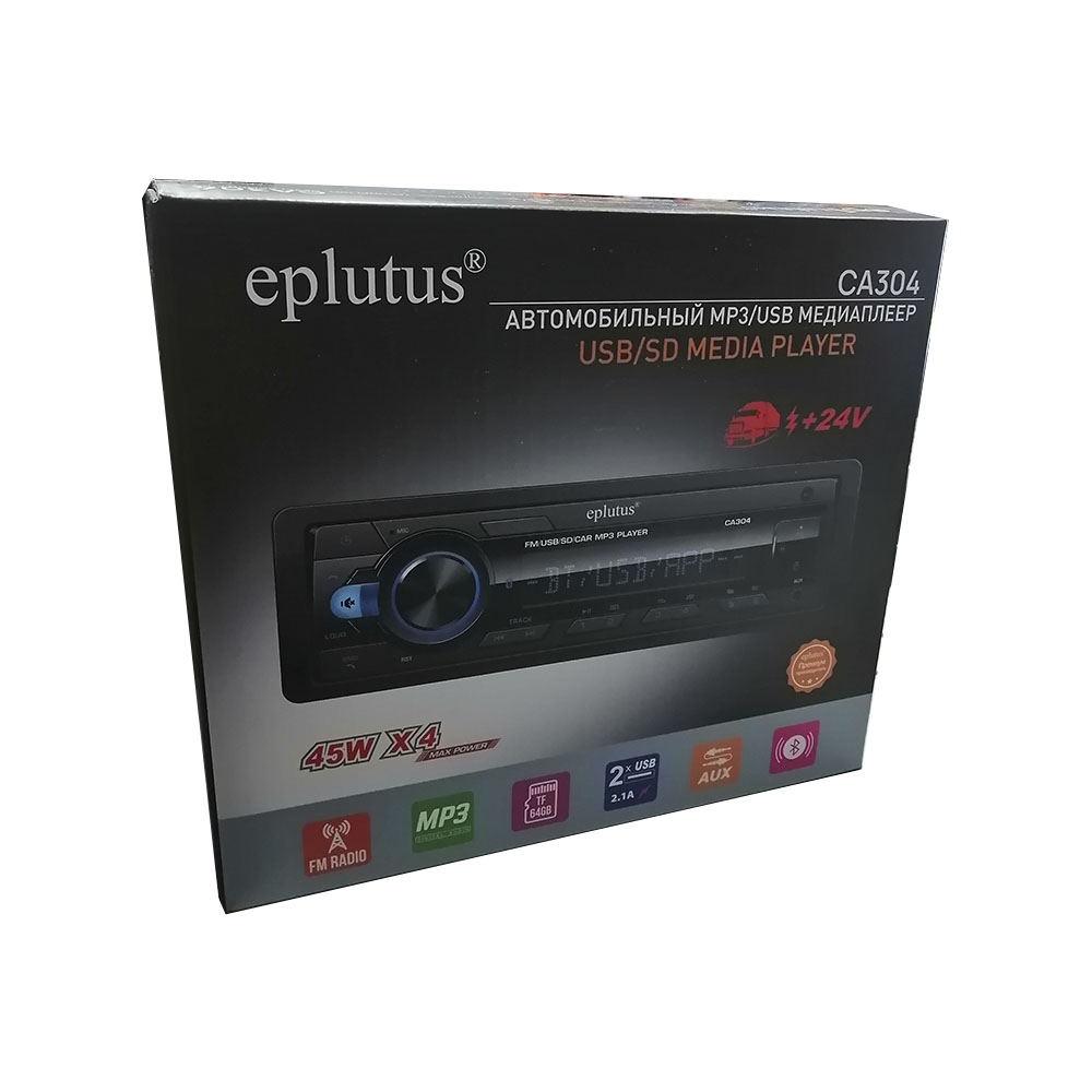 А/м Eplutus CA-304 BT 1DIN 4*45Вт 2.1A, 2xUSB 24V