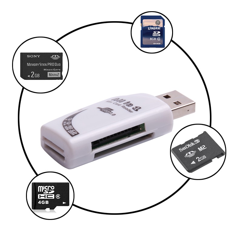 Картридер универсальный 4в1 USB 2.0