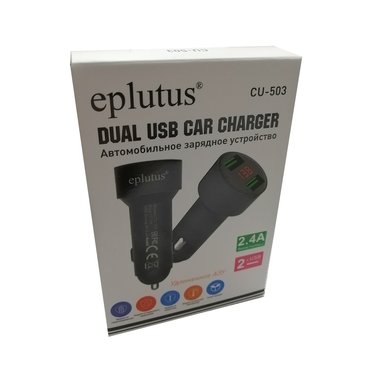 АЗУ USB порт eplutus CU-503 2.4A + вольтметр